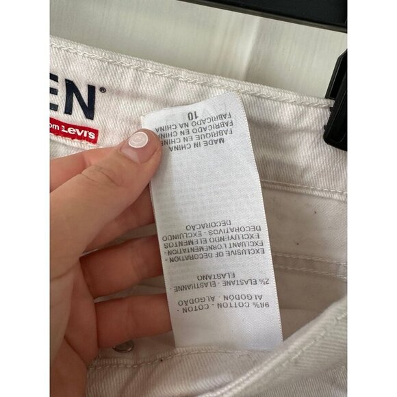 Denim Levi’s Denizen women’s size 10 white skirt - Picture 6 of 12